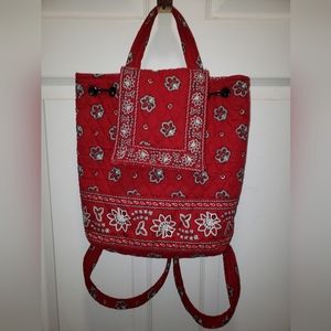 Vera Bradley Vintage backpack Red Bandana